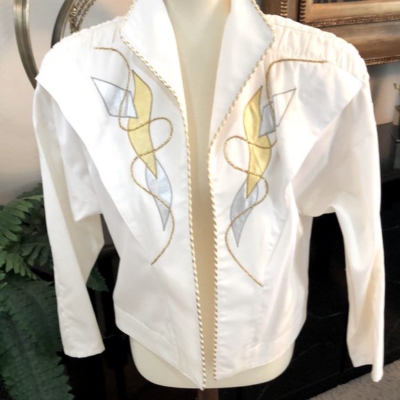 3 Pc SUIT. Marie St. Monet Sz 8  WITH LEATHER - Picture 9 of 12